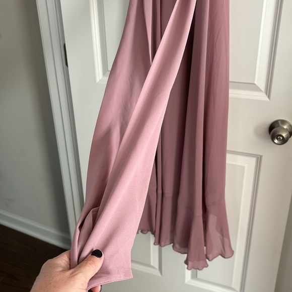 Show Me Your Mumu Jess Ruffle Midi Dress Chiffon Size Small - Picture 11 of 13